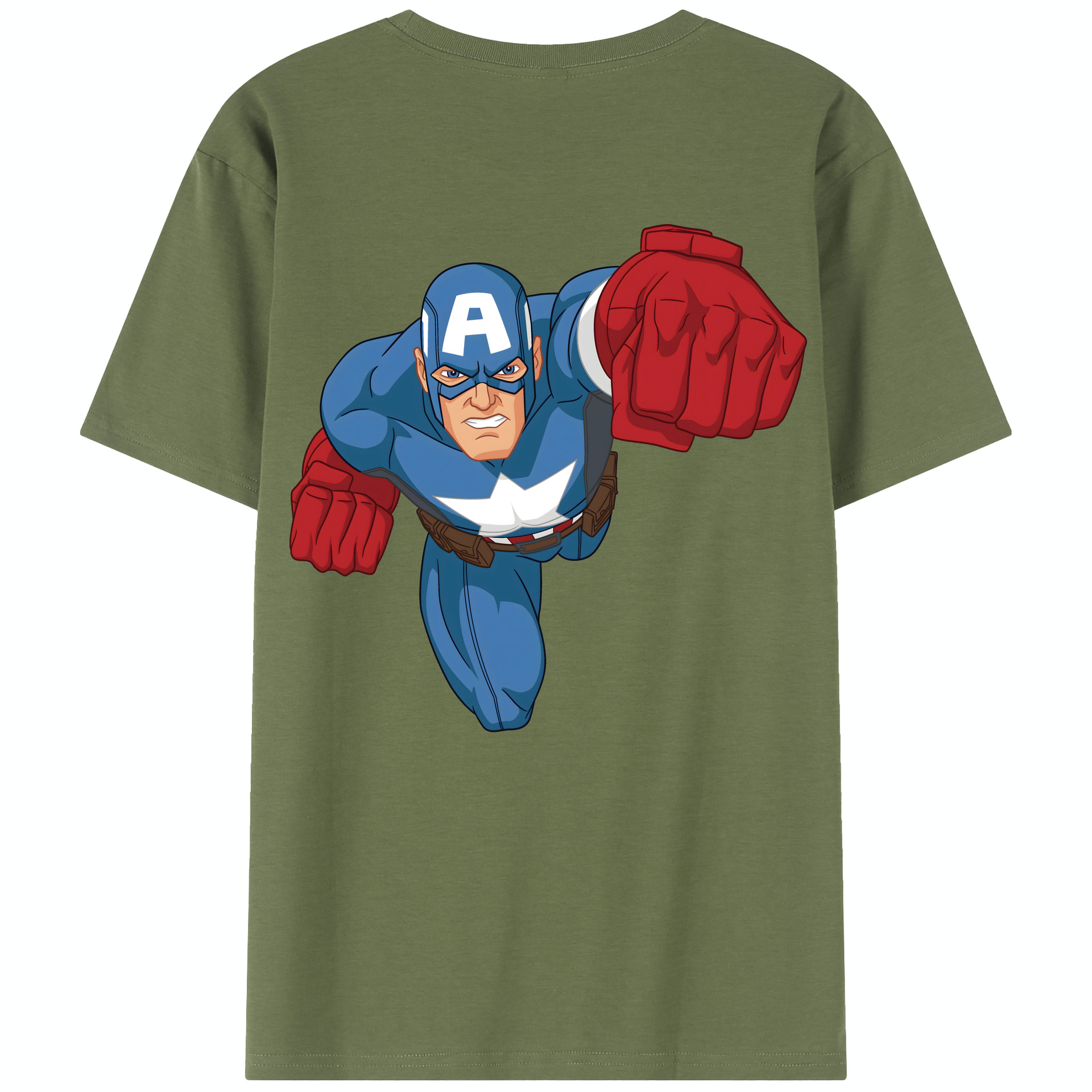 （画像用） アベンジャーズ The Avengers 綿100％半袖Tシャツ（背面プリント）